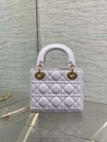 DIOR 25S MINI LADY DIOR BAG 17 IN LILAC CALFSKIN CHARM CRYSTAL EMBELLISHMENTS - Image 11