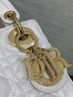 DIOR 25S MINI LADY DIOR BAG 17 IN LILAC CALFSKIN CHARM CRYSTAL EMBELLISHMENTS - Image 12