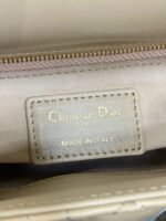 DIOR 25S MINI LADY DIOR BAG 17 IN BISCUIT CALFSKIN CHARM CRYSTAL EMBELLISHMENTS - Image 18