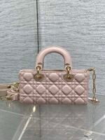 DIOR 25S SMALL LADY D‑JOY BAG 22 IN BABY PINK CALFSKIN GOLD HARDWARE - Image 11