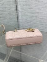 DIOR 25S SMALL LADY D‑JOY BAG 22 IN BABY PINK CALFSKIN GOLD HARDWRE - Image 8