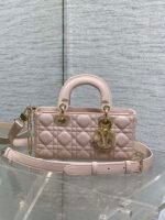 DIOR 25S SMALL LADY D‑JOY BAG 22 IN BABY PINK CALFSKIN GOLD HARDWARE - Image 15