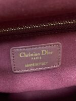DIOR 25S MEDIUM LADY BAG 24 IN BURGUNDY CALFSKIN GOLD HARDWRE - Image 9