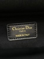 DIOR 25S MEDIUM LADY BAG 24 IN BLACK CALFSKIN GOLD HARDWRE - Image 9