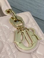 DIOR 25S MEDIUM LADY BAG 24 IN PINK CALFSKIN GOLD HARDWRE - Image 3