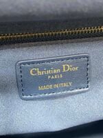 DIOR 25S MEDIUM LADY BAG 24 IN DEEP OCEAN BLUE CALFSKIN GOLD HARDWARE - Image 18
