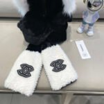 BALACLAVA HAT IN BLACK MIX WHITE FLEECE 422216 - Image 3