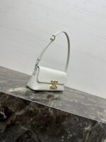 CELINE 25S TRIOMPHE BAG 24 IN WHITE SHINY CALFSKIN - Image 12