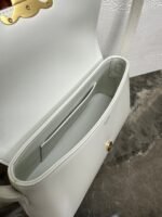 CELINE 25S TRIOMPHE BAG 24 IN WHITE SHINY CALFSKIN - Image 15