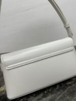 CELINE 25S TRIOMPHE BAG 24 IN WHITE SHINY CALFSKIN - Image 18