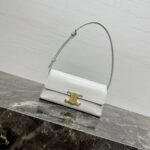 CELINE 25S TRIOMPHE BAG 24 IN WHITE SHINY CALFSKIN - Image 10