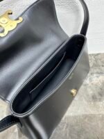 CELINE 25S TRIOMPHE BAG 24 IN BLACK SHINY CALFSKIN - Image 16