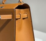 KELLY 25CM IN GOLD EPSOM CALFSKIN SILVER HARDWARE - Image 5