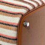 PICOTIN LOCK 18 BAG IN GOLD CALFSKIN ÉCRU/BEIGE/FAUVE/ROSE POP/NOIR EMBROIDERY CANVAS - Image 13