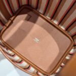 PICOTIN LOCK 18 BAG IN GOLD CALFSKIN ÉCRU/BEIGE/FAUVE/ROSE POP/NOIR EMBROIDERY CANVAS - Image 6