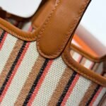 PICOTIN LOCK 18 BAG IN GOLD CALFSKIN ÉCRU/BEIGE/FAUVE/ROSE POP/NOIR EMBROIDERY CANVAS - Image 8