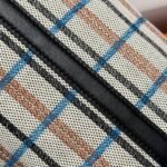 PICOTIN LOCK 18 BAG IN BLACK CALFSKIN ÉCRU/NOIR/FAUVE/NOIR/BLEU ZANZIBAR EMBROIDERY PLAID CANVAS - Image 14