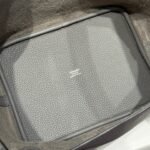 PICOTIN LOCK 22 IN GREY ETAIN CALFSKIN SILVER HARDWARE - Image 3