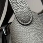 PICOTIN LOCK 22 IN GREY ETAIN CALFSKIN SILVER HARDWARE - Image 9