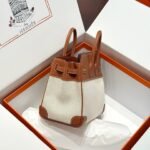 HM BIRKIN 25CM IN VEAU BARENIA SWIFT CALFSKIN ERCU TOILE CANVAS - Image 3