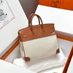 HM BIRKIN 25CM IN VEAU BARENIA SWIFT CALFSKIN ERCU TOILE CANVAS - Image 2
