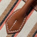 BIRKIN SHOULDER 29 IN GOLD CALFSKIN ÉCRU/BEIGE/FAUVE/ROSE POP/NOIR EMBROIDERY CANVAS - Image 16