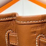 BIRKIN SHOULDER 29 IN GOLD CALFSKIN ÉCRU/BEIGE/FAUVE/ROSE POP/NOIR EMBROIDERY CANVAS - Image 6