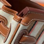BIRKIN SHOULDER 29 IN GOLD CALFSKIN ÉCRU/BEIGE/FAUVE/ROSE POP/NOIR EMBROIDERY CANVAS - Image 19
