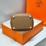 HERMES 25S PICOTIN LOCK 18 IN BURNT CARAMEL CALFSKIN GOLD HARDWARE - Image 14