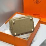HERMES 25S PICOTIN LOCK 18 IN OLIVE GOLD CALFSKIN GOLD HARDWARE - Image 5