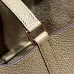 HERMES 25S PICOTIN LOCK 18 IN OLIVE GOLD CALFSKIN GOLD HARDWARE - Image 16