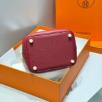 HERMES 25S PICOTIN LOCK 18 IN ROSSO ANCORA RED CALFSKIN GOLD HARDWARE - Image 14