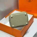 HERMES 25S PICOTIN LOCK 18 IN CROMWELL GRAY CALFSKIN GOLD HARDWARE - Image 14