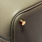 HERMES 25S PICOTIN LOCK 18 IN CROMWELL GRAY CALFSKIN GOLD HARDWARE - Image 17