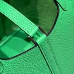 HERMES 25S PICOTIN LOCK 18 IN SPRING GREEN CALFSKIN SILVER HARDWARE - Image 15