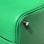 HERMES 25S PICOTIN LOCK 18 IN SPRING GREEN CALFSKIN SILVER HARDWARE - Image 17
