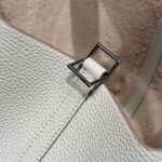 HERMES 25S PICOTIN LOCK 22 IN IVORY CALFSKIN SILVER HARDWARE - Image 8