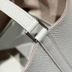 HERMES 25S PICOTIN LOCK 22 IN IVORY CALFSKIN SILVER HARDWARE - Image 6