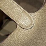 HERMES 25S PICOTIN LOCK 22 IN TAN BROWN CALFSKIN GOLD HARDWARE - Image 8
