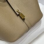HERMES 25S PICOTIN LOCK 22 IN TAN BROWN CALFSKIN GOLD HARDWARE - Image 3