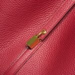 HERMES 25S PICOTIN LOCK 22 IN ROSSO ANCORA RED CALFSKIN GOLD HARDWARE - Image 15