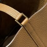 HERMES 25S PICOTIN LOCK 22 IN BURNT CARAMEL CALFSKIN GOLD HARDWARE - Image 7