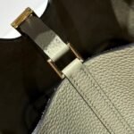 HERMES 25S PICOTIN LOCK 22 IN CROMWELL GRAY CALFSKIN GOLD HARDWARE - Image 15