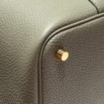 HERMES 25S PICOTIN LOCK 22 IN CROMWELL GRAY CALFSKIN GOLD HARDWARE - Image 9