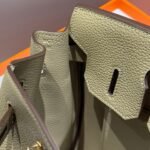 25S HERMES BIRKIN 30 IN CROMWELL GRAY CALFSKIN GOLD HARDWARE - Image 17
