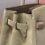25S HERMES BIRKIN 30 IN CROMWELL GRAY CALFSKIN GOLD HARDWARE - Image 4