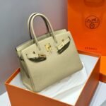 25S HERMES BIRKIN 30 IN CROMWELL GRAY CALFSKIN GOLD HARDWARE - Image 11