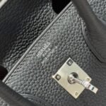 HERMES 25S MEDIUM BIRKIN 25 IN CHARCOAL GRAY CALFSKIN SILVER HARDWARE - Image 5