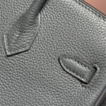 HERMES 25S MEDIUM BIRKIN 25 IN CHARCOAL GRAY CALFSKIN SILVER HARDWARE - Image 16