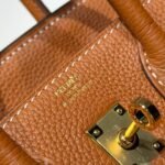 HERMES 25S MEDIUM BIRKIN 25 IN BURNT ORANGE CALFSKIN GOLD HARDWARE - Image 4